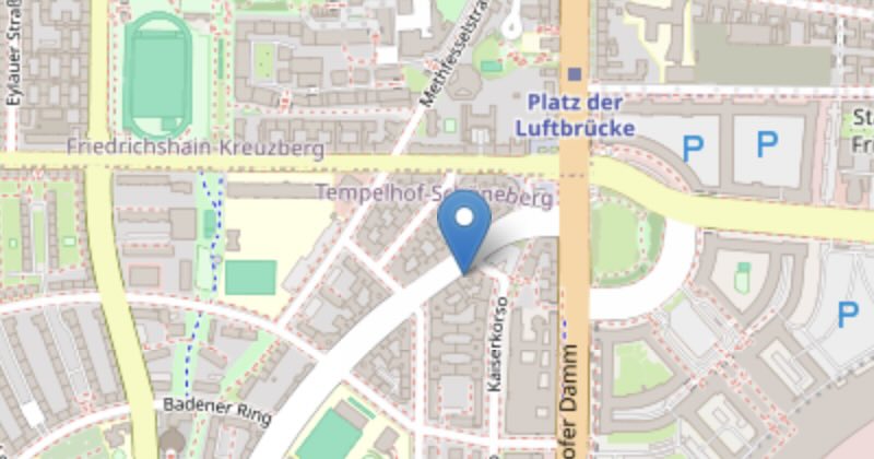 Lageplan Bioladen Grünschnabel - Manfred-von-Richthofen-Straße 9, 12101 Berlin-Tempelhof